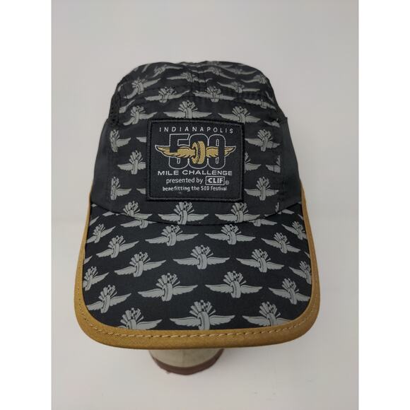 Indy 500 Mile Challenge Clif Bars Strapback Hat Repeat Logo Racing Black - Picture 3 of 9